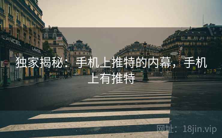 独家揭秘:手机上推特的内幕,手机上有推特